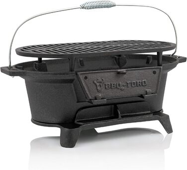 Чавунна каструля-гриль з решіткою для гриля 50 x 25 x 23 см BBQ-Toro