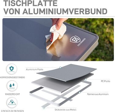 Складаний кемпінговий стіл 120 х 60 см EVER ADVANCED