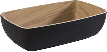 Чаша APS Frida, чаша 1/4, чаша меламінова, ємністю 1,8 л, 26,5 х 16,2 см, висота 7,5 см, чорна 1,8 л чорна