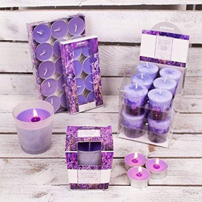 Ароматичних чайних свічок 3x30 шт. ароматичні свічки багато ароматів на вибір висота 1,5 см, Ø 3,5 см (лаванда, 3 x 30 шт. у упаковці), 90