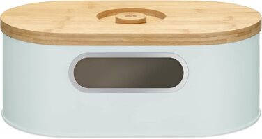 Хлібниця з дерев'яною кришкою, м'ятно-зелена Navaris