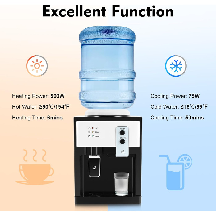 Електричний кулер для води 500 Вт DHQCQL