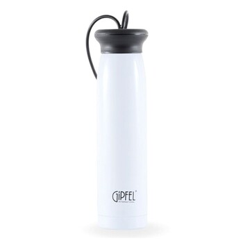 GIPFEL Термос вакуумний SUNDAY 320мл. Матеріал: нержавіюча сталь 18/8, пластик, силікон. Колір білий 8319 GIPFEL