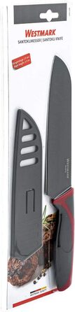Набір ножів Westmark 5 шт. , 1 велика обробна дошка та 4 ножі, обробна дошка 37 х 25,5 см, лезо кухарського ножа/ножа для хліба по 20 см, лезо канцелярського ножа 12 см, лезо ножа для чищення овочів 8 см, 145222E6 (ніж Сантоку)