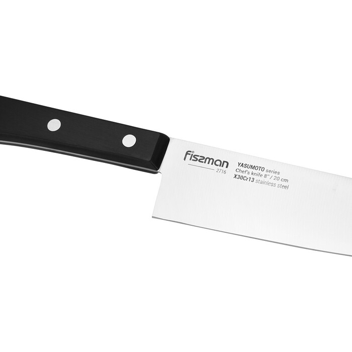 Набір ножів Fissman 13 придмети YASUMOTO в дерев`яній підставці X30Cr13 сталь (2716)