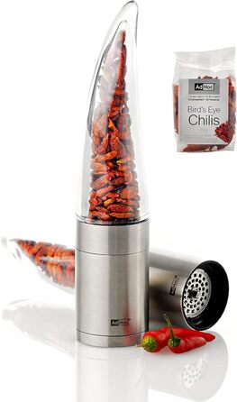 Млин для перцю чилі 20,5 см, подарунковий набір з 20 г перцю чилі, Pepe AdHoc