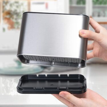 Тримач для столових приладів, 8.61 x 12.95 x 18.03 см, сірий OriwarE