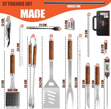 Набір столових приборів для гриля 37 предметів KESSER