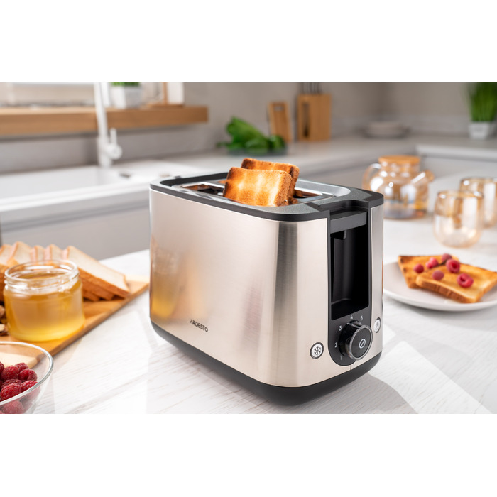 ARDESTO Тостер Steel Collection T-K200 800Вт, метал+пластик, сріблястий+чорний