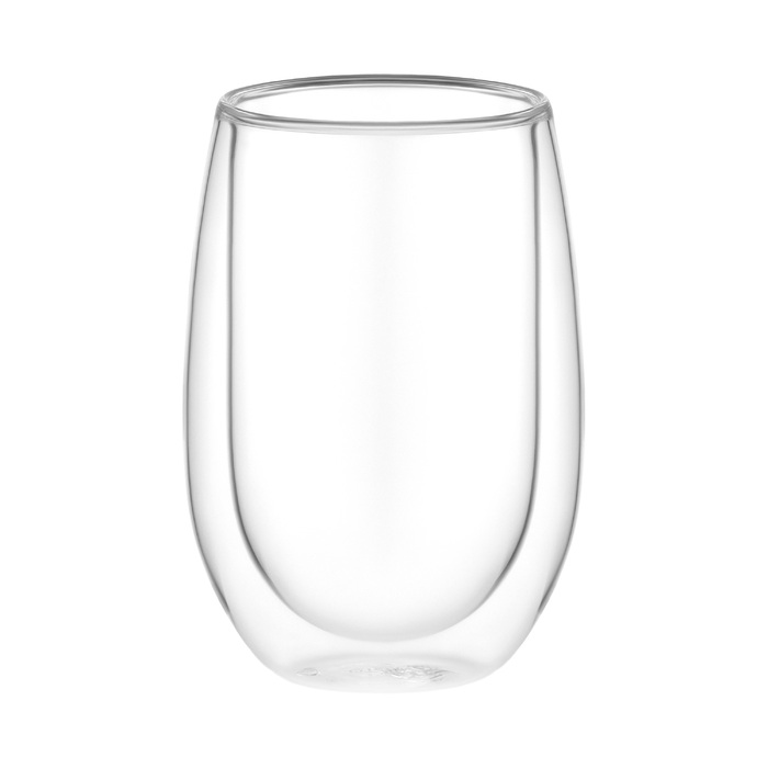 ARDESTO Набір чашок з подвійними стінками, 350мл, 2шт, боросилікатне скло, прозорий