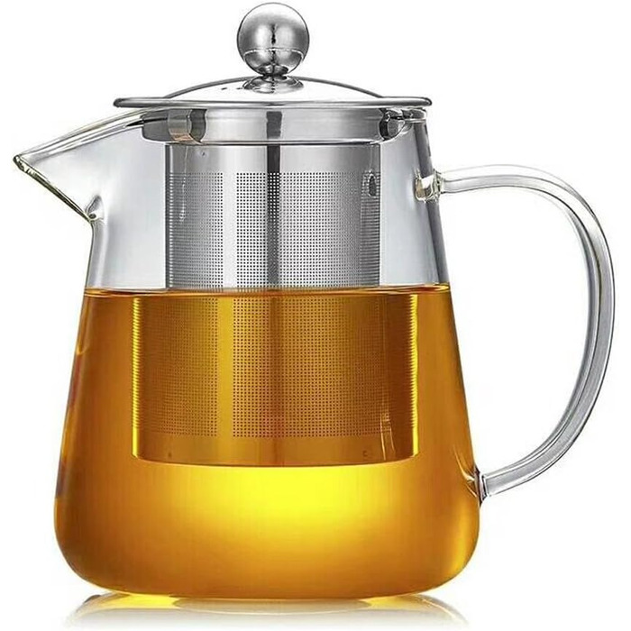 Скляний чайник з ситечком з нержавіючої сталі 750 мл TAMUME