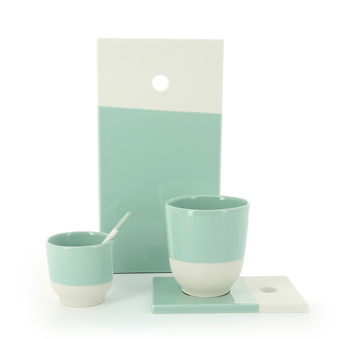 Прямоугольное блюдце для закусок Revol Color Lab, бирюзовое, 24,5 х 13 х 0,8 см