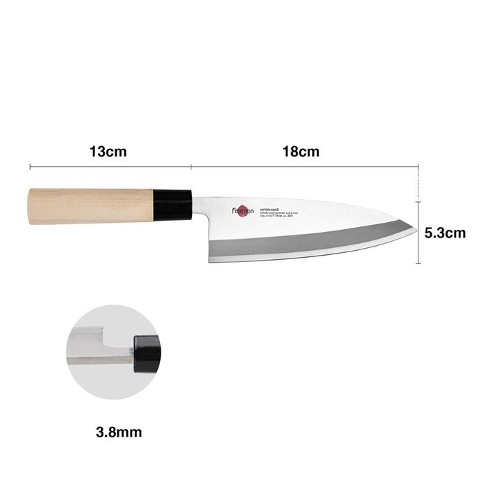 Нож деба Fissman KENSEI HANZO 18 см сталь AUS-8 (2581)