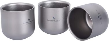 Набір чашок титанових для кемпінгу 125 мл iBasingo