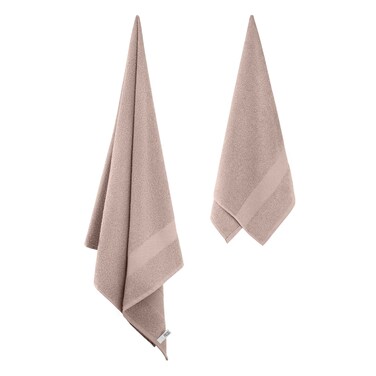 Набір рушників махрових Ardesto Essence 50х90см, 70х140см, 2шт, 100% бавовна, бежевий