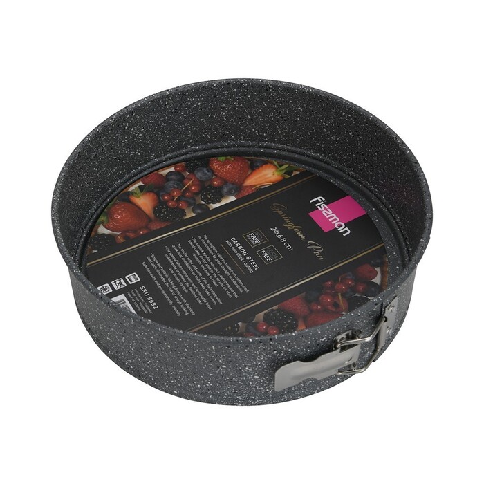 Разъемная форма для выпечки Fissman 24x6,8 см углеродистая сталь с антипригарным покрытием (5682)