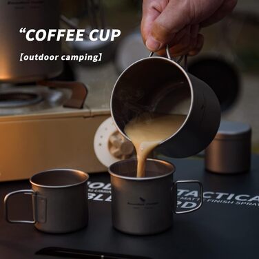 Мл Титановий чайник Кемпінг Кава Чайник Легкий чайник для баріста Кавоварка Подорожі на свіжому повітрі Пікнік Піші прогулянки Сад Багаття Піч Верхній чайник швидкого заварювання Ti3128D (Ti3128d 1,5 л чайник і 500 мл чайник і набір чашок 120 мл і 180 мл)