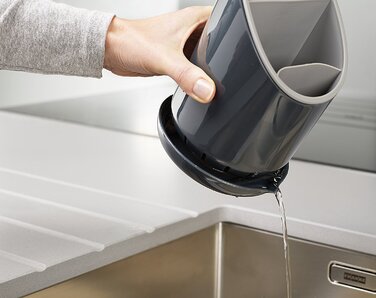 Органайзер для столових приборів зі зливом сірий Dock Joseph Joseph