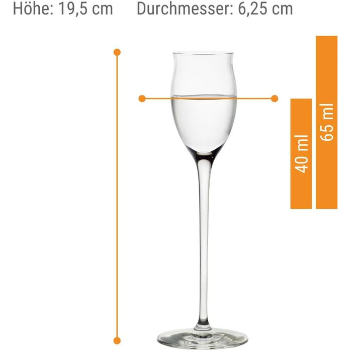 Набір із 6 чарок з ніжкою 65 мл, Quatrophil Stölzle Lausitz