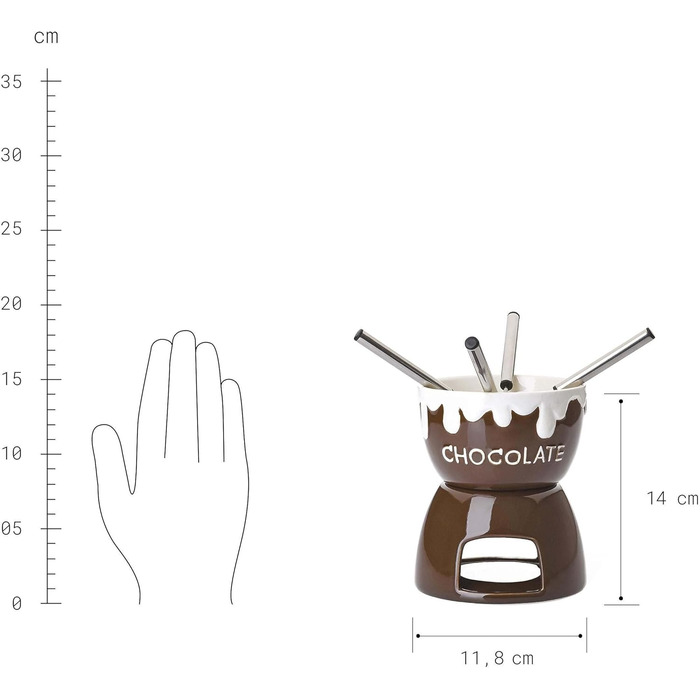Набір для шоколадного фондю з 4 виделками, 480 мл BUTLERS