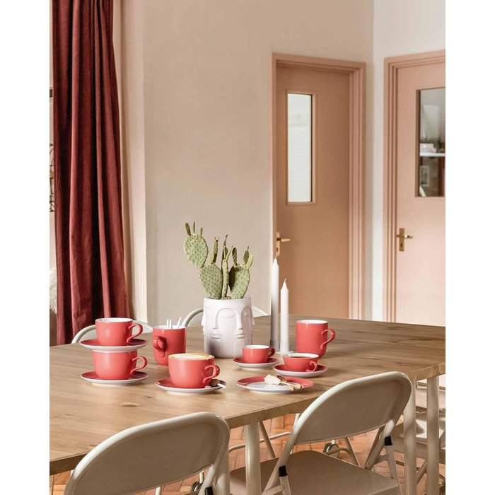 Кавовий сервіз на 6 персон, 18 предметів, червоний Liberty Pure Colors Seltmann Weiden