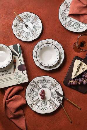 Тарілки сет 24 шт (4X6) Porser Helen fylya FLY24YKPRS1058