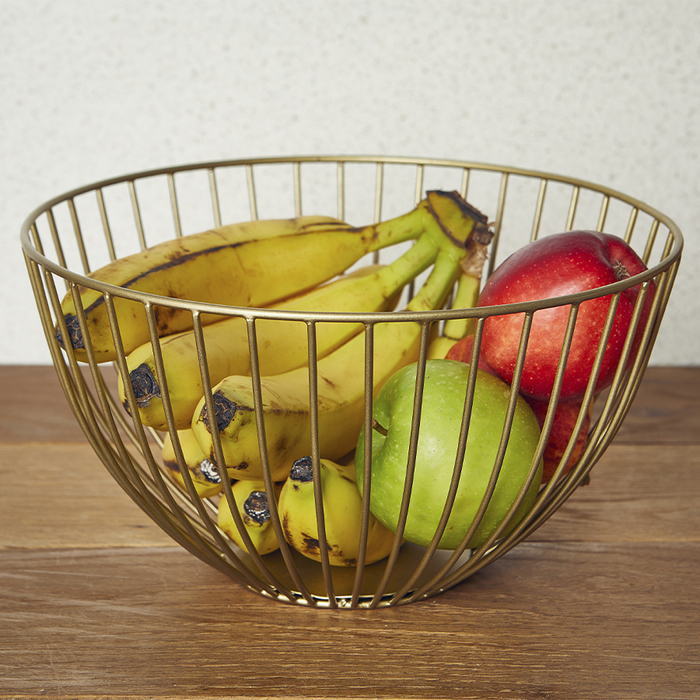 Кошик 24*13 см, золотий, металевий, GenWare