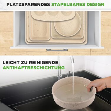 Набір форм для випічки NutriChef - Набір із 8 антипригарних форм для випічки - Без PFOA, PFOS, PTFE, придатний для використання в духовці до 232C - Кругла форма для випічки, форма для хліба, форма для мафінів та форма для дека, придатна для миття в посудо