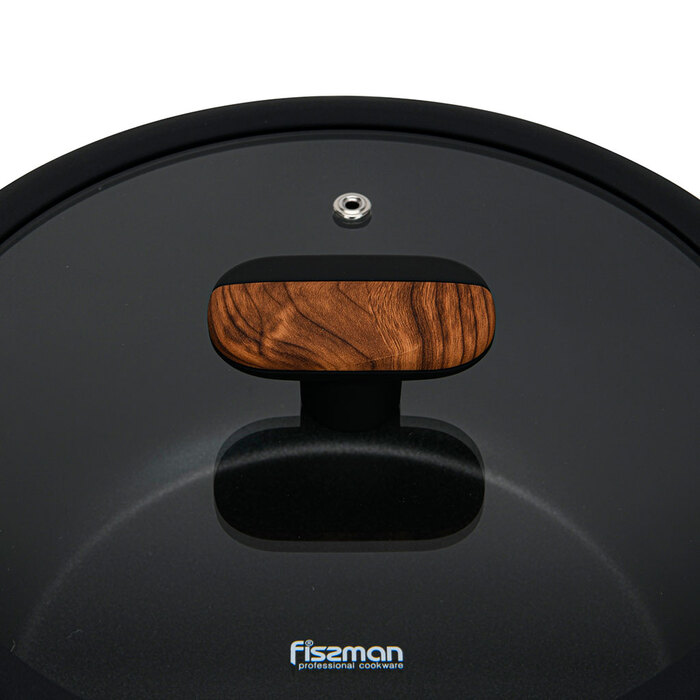 Каструля Fissman FEORELLA 24x11,5 см 4,43 л зі скляною кришкою алюміній з антипригарним покриттям (14514)