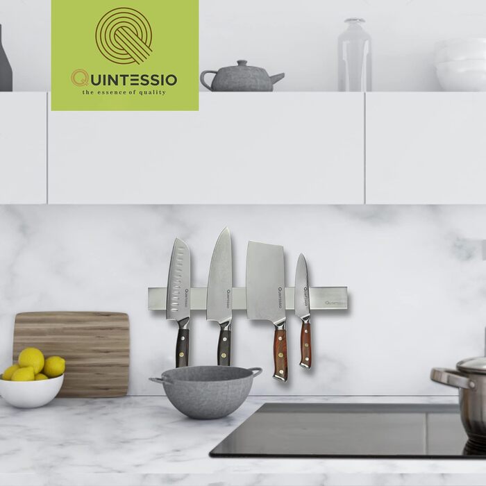 Магнітний тримач для ножів 40 см, сріблястий QUINTESSIO
