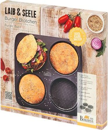 Форма для випічки бургерів, 28 х 28 х 3 см, Laib und Seele RBV Birkmann