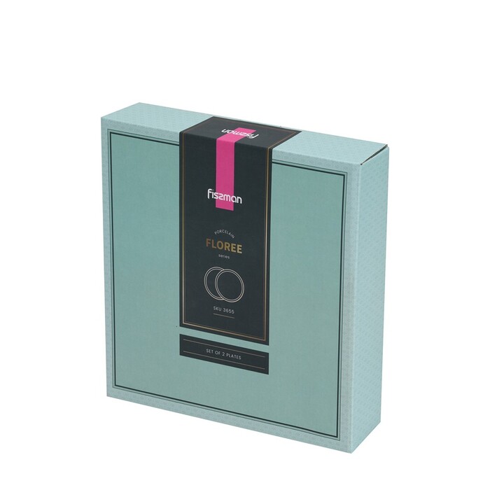 Набор из 2-х тарелок Fissman 27 см FLOREE фарфор (3655)