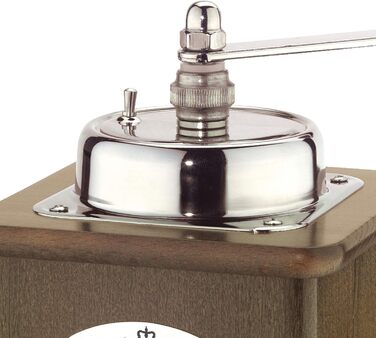 Ручна кавомолка Zassenhaus BRASILIA Темний морений бук 12 x 12,5 x 20 см для помелу кавових зерен Плавне регулювання помелу з оригінальною шліфувальною машиною Zassenhaus