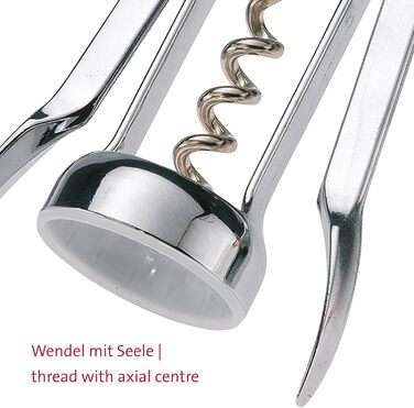 Важільний штопор Westmark з відкривачкою для пляшок, Monopol Edition, лита сталь/цинк, Fino 61603380 (набір з 5 носиків)