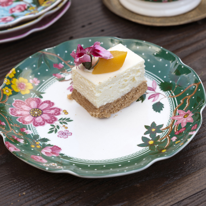 Тарілка для канапе CreativeTops EASTERN FLORA зелена, кераміка, діам. 17 см