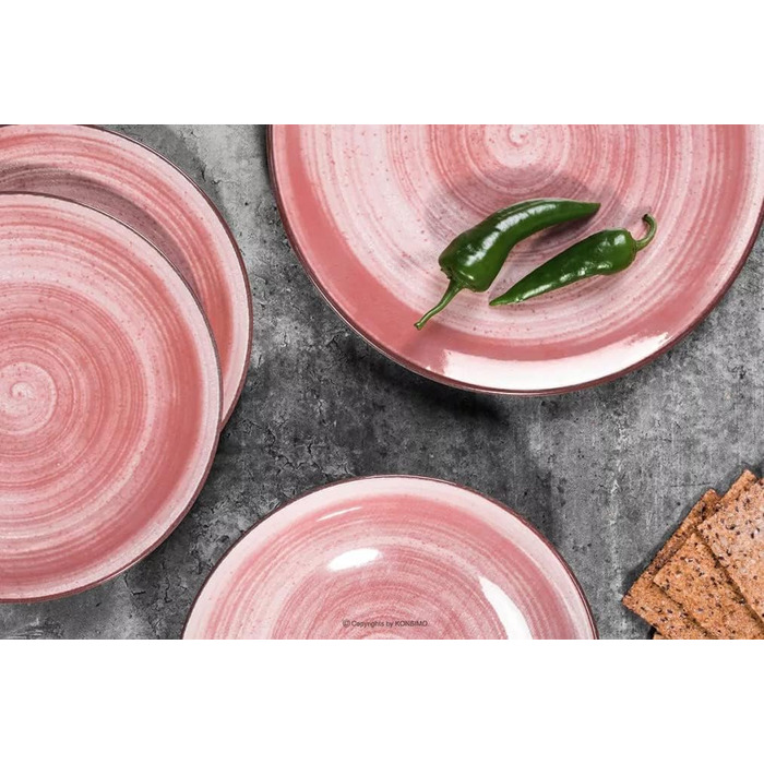 Набір із 6 супових тарілок на 6 персон, 21 см Konsimo