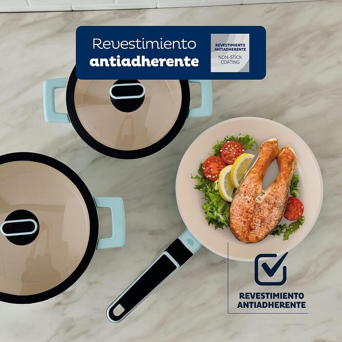 Набір кухонного посуду, 5 предметів, блакитний Cosy San Ignacio