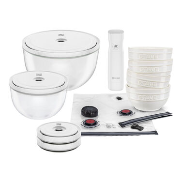Набір вакуумних контейнерів з керамічними піалами, 15 предметів, білі Fresh & Save Zwilling