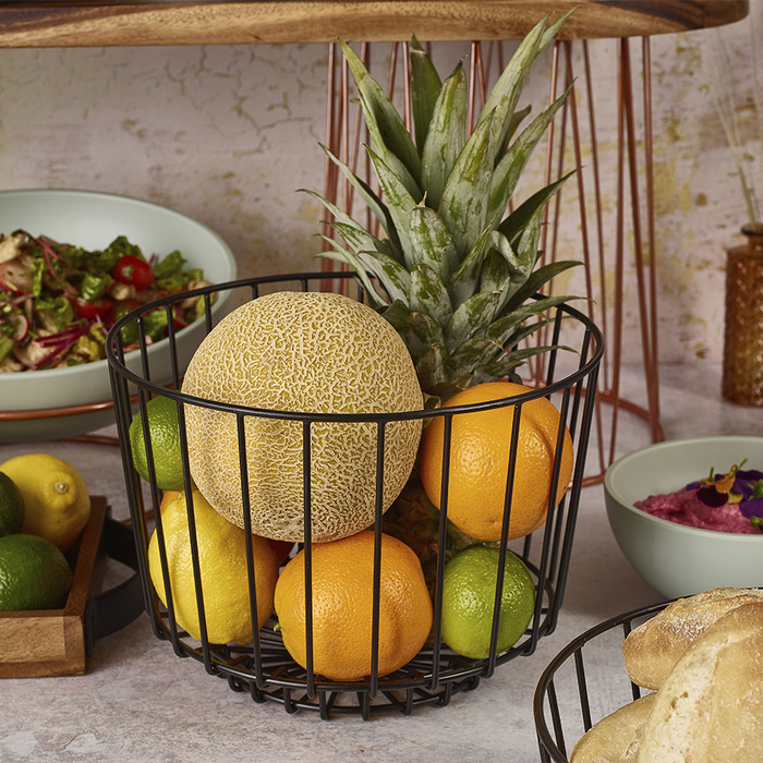 Корзина 25*18 см, черная, металлическая, GenWare