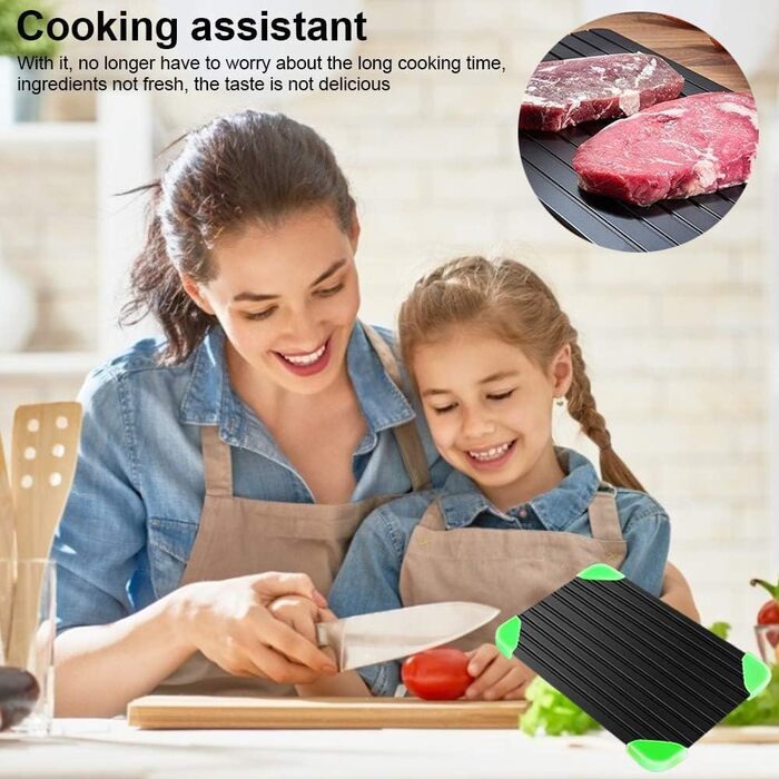 Дошка для розморожування продуктів 23 х 16,7 см, чорний Lrocotanc