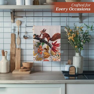 Набір з 3 багатоцільових кухонних рушників Maison d&39 Hermine Сільське Різдво зі 100 бавовни Барні рушники День подяки/Різдво (50 см x 70 см) (12 - Recolte)