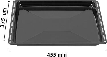 См, набір форм для випікання та решіток, глибока емальована сковорідка 3 см і хромована решітка для духовки та плити, стійка до подряпин і корозії, чорна (емальований подвійний набір 455 x 30 мм), 45,5 x 36