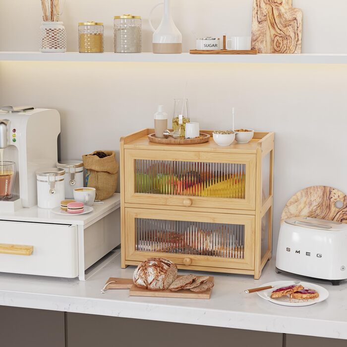 Дворівнева бамбукова хлібниця 41 x 25 x 40 см BAMBANG