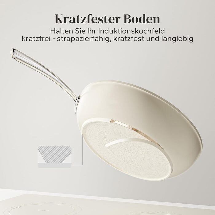 Сковорода с керамическим антипригарным покрытием и крышкой 28 см Redchef