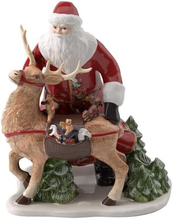 Різдвяна фігурка Санта Клаус з оленем 30 x 24 x 35 см Christmas Toys Villeroy & Boch