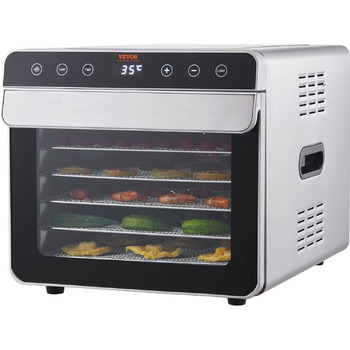 Дегідратор, контроль температури 30-90C, таймер від 0,5 до 48 годин, 700 Вт VEVOR