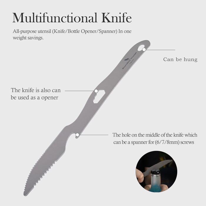 Титанові столові прилади для кемпінгу Boundless Voyage