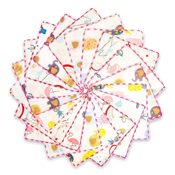 Рушники для дітей з бавовни 18 шт. рожевий Omilion