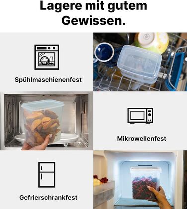 Набір ємностей для зберігання 24 предмети, прозорий/чорний Deco haus