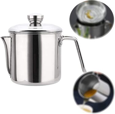 Сепаратор для відокремлення жиру 1,3 л з кришкою, нержавіюча сталь YITAIYUAN